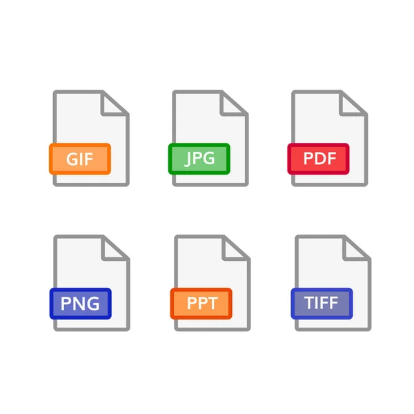 Icônes de fichier graphique — Image vectorielle