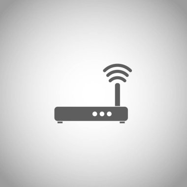 Kablosuz Sinyal Yönlendirici Simgesi. Wi Fi Yönlendirici Düz Simge 