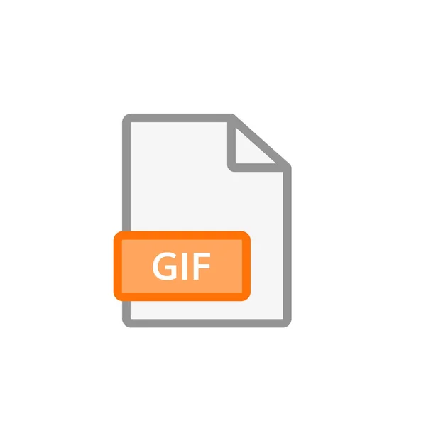 Gif icono del archivo. Símbolo de documento de formato Gif — Vector de stock