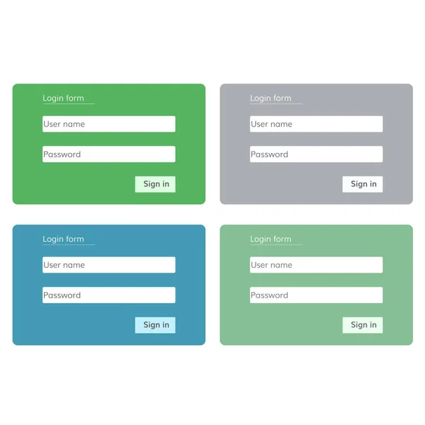 Aanmeldingsformulier voor website Vector — Stockvector