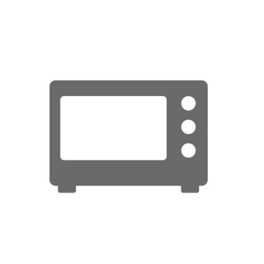 mikrodalga simgesi. Mikrodalga basit sembol. Vektör mikrodalga 