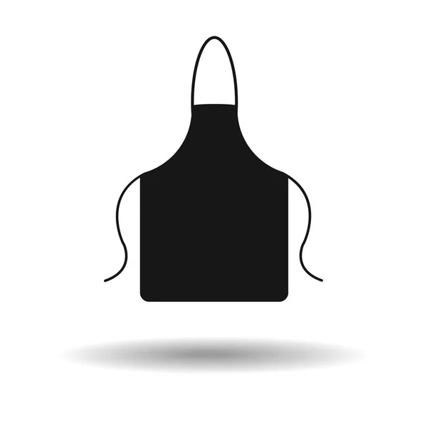 Ikon apron. ilustrasi vektor apron dapur dengan bayangan - Stok Vektor