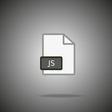 JS simgesi. JS biçimi sembolü. JS vektör işareti 