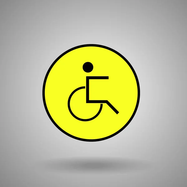 Disabled person sign.man on  wheelchair symbol — Stock Vector