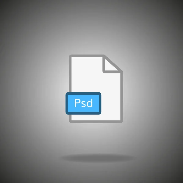 Εικονίδιο του PSD. PSD Format σύμβολο. PSD Vector σημάδι — Διανυσματικό Αρχείο