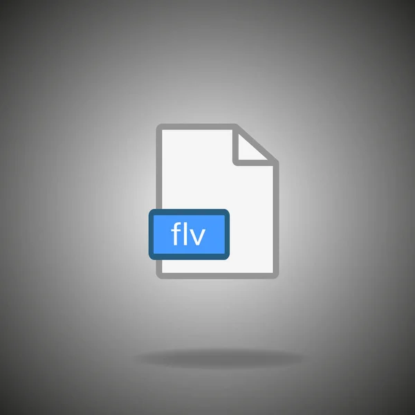 Flv icono. flv Formato símbolo. Flv Signo vectorial — Archivo Imágenes Vectoriales