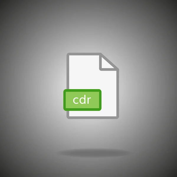 CDR simgesi. CDR Format sembolü. CDR vektör işareti — Stok Vektör