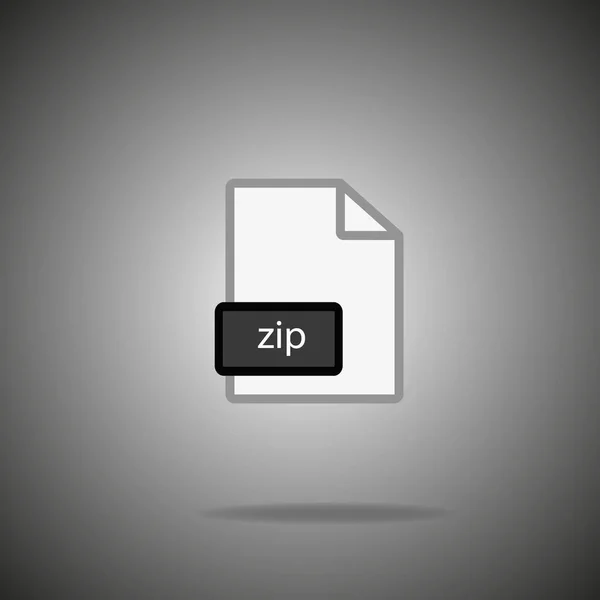 Με φερμουάρ στο εικονίδιο. Σύμβολο μορφής zip. φερμουάρ διάνυσμα εισόδου — Διανυσματικό Αρχείο