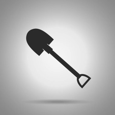mühendis kürek simgesi. Basit vektör kürek. Tasarım öğesi 