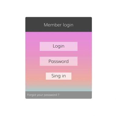 giriş formu Web sitesi vektör için