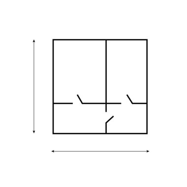 ev planı simgesi. Bina proje vektör simgesi 
