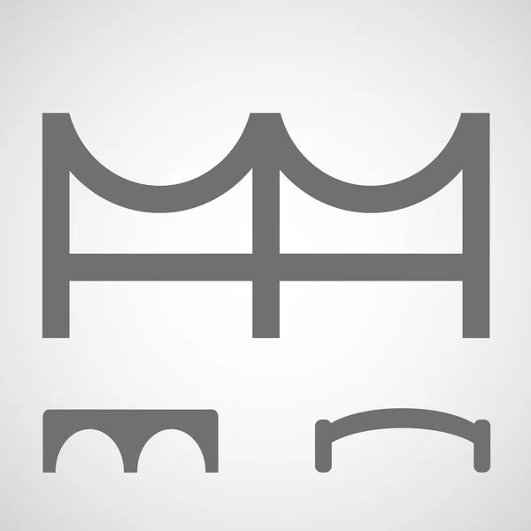 Ícone ponte. Conjunto de símbolos de ponte simples — Vetor de Stock