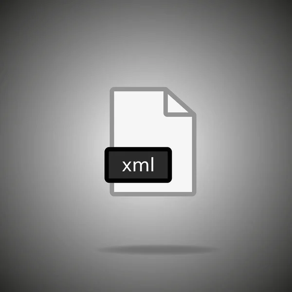 XML simgesi. XML biçimi sembolü. XML vektör işareti — Stok Vektör