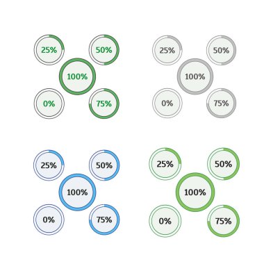 Yuvarlak Preloaders kümesi. Yükleme kullanıcı arabirimi