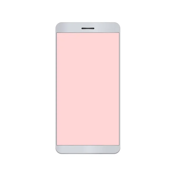 Κινητό τηλέφωνο απομονωμένα σε λευκό. Ρεαλιστικά smartphone — Διανυσματικό Αρχείο
