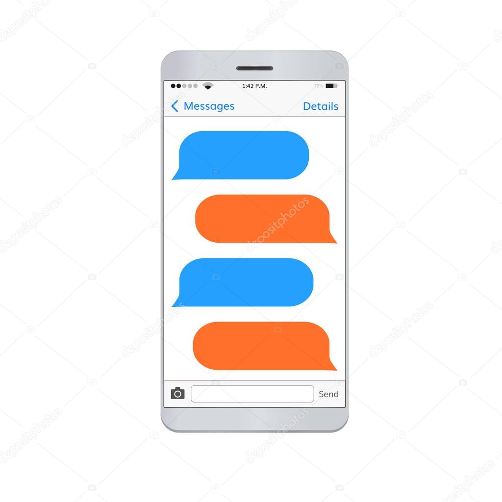 Messaging smartphone with empty dialog