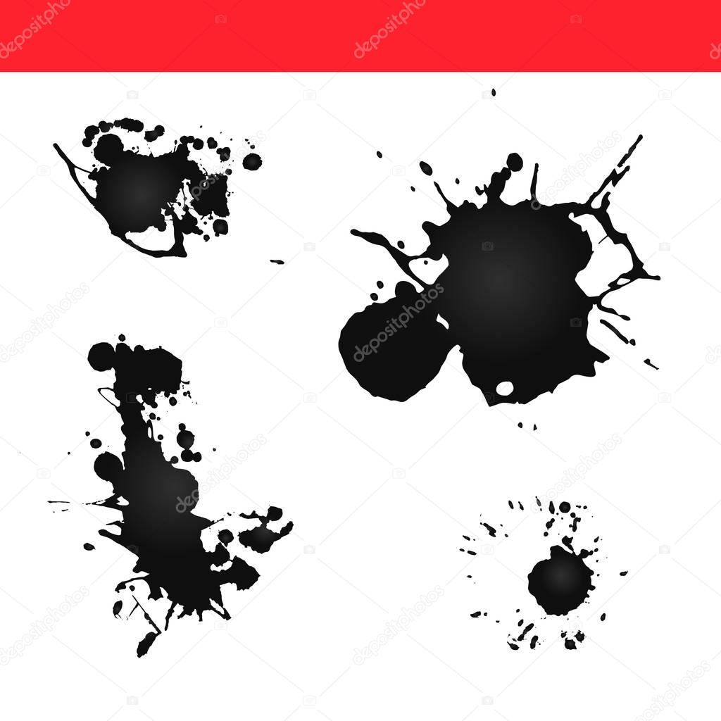 Paint splatter vector. Splash ink