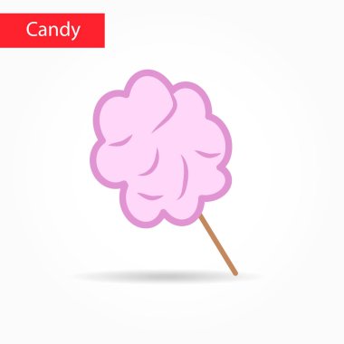 Pamuk şeker vektör simgesi