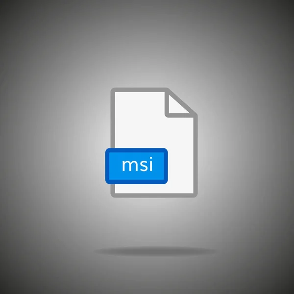 Σύμβολο μορφής .msi εικονίδιο MSI. MSI διάνυσμα εισόδου — Διανυσματικό Αρχείο