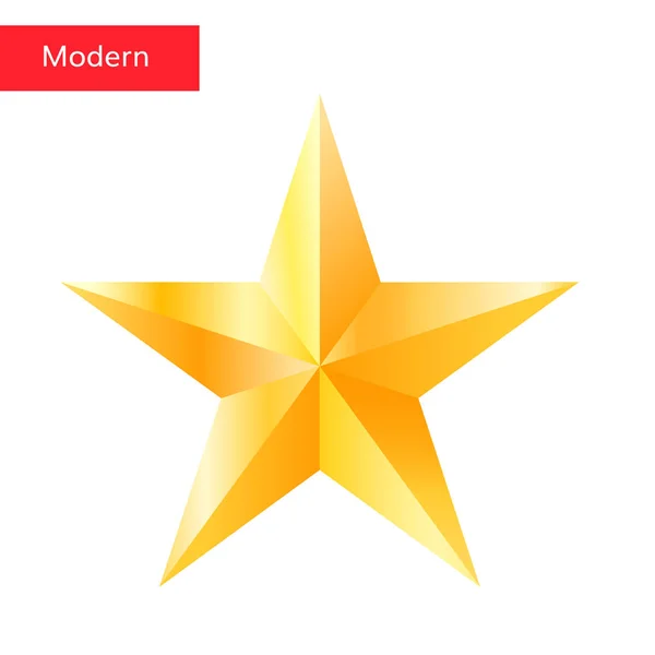 Gouden ster. Hoge kwaliteit 3d ' ster ' symbool — Stockvector