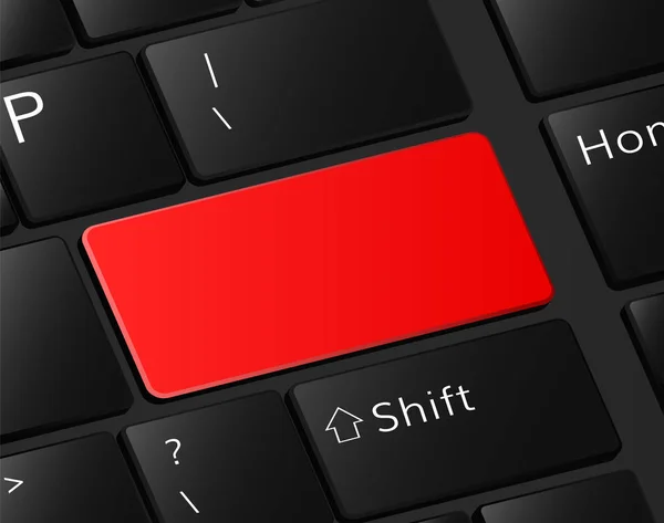 红色按钮文本键盘危险空白符号 — 图库矢量图片