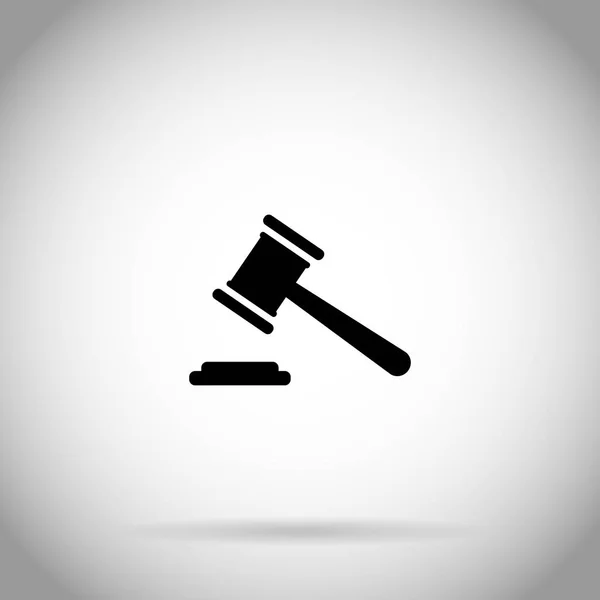 Gavel icon Judge hammer symbol auction  icon — Stock Vector