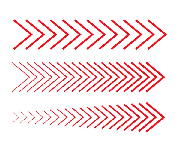 Latérale Set Linear signs collection Flèche Design quatre sens rayé — Image vectorielle
