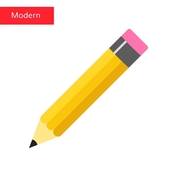 Плоский карандаш иконка карандаш вектор иллюстрации инструмент офиса — стоковый вектор