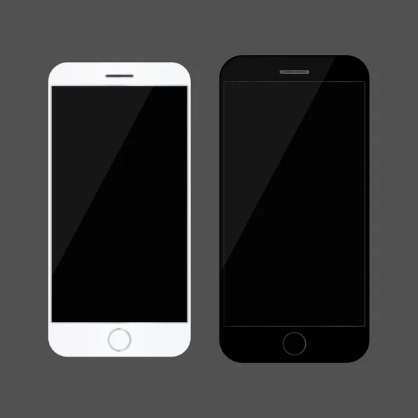 Mockup teléfono móvil en blanco teléfono inteligente — Vector de stock