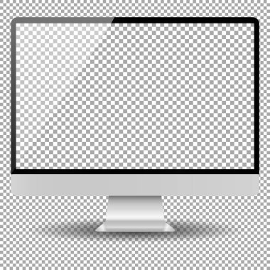 Boş monitör ekran bilgisayar mockup 
