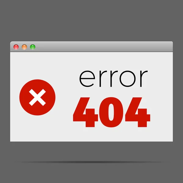 Alerta de ventana de error 404 — Vector de stock