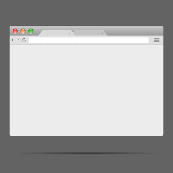 Búsqueda de ventana del navegador de Internet en la web — Vector de stock