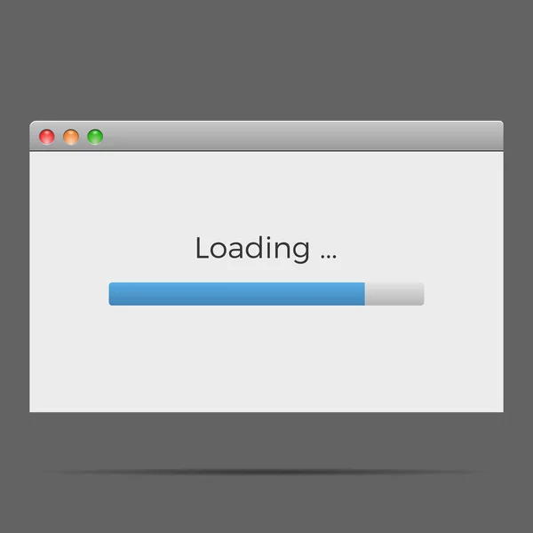 Cargando vector de ventana pantalla de carga moderna — Vector de stock