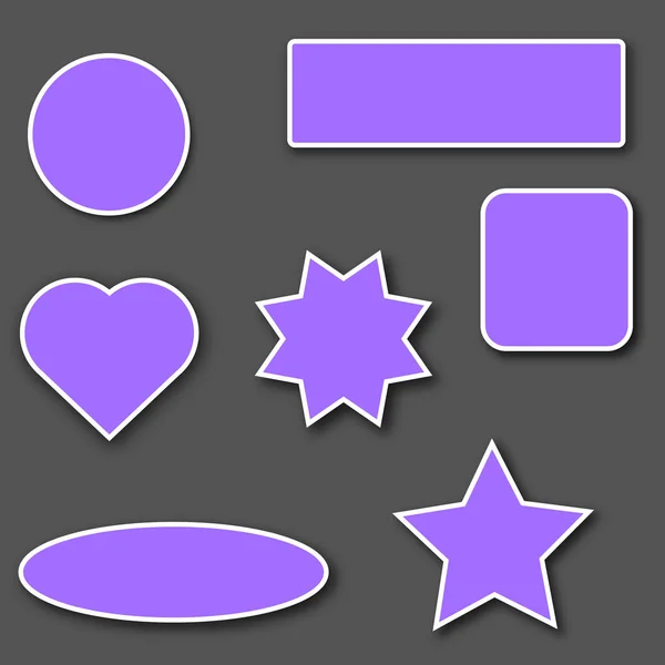 Stiker ungu dengan goresan putih - Stok Vektor