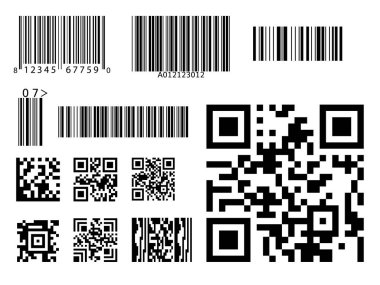 Barkod qr code sembol simge vektör 