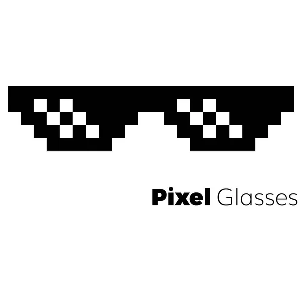 Pixel-Brille Vektor-Symbol — Stockvektor