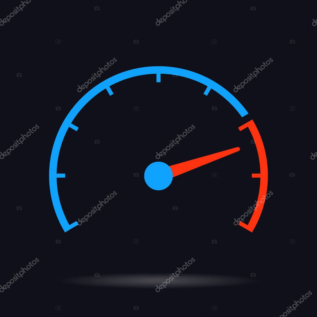 Speed test vector  circle illustration  internet download speed