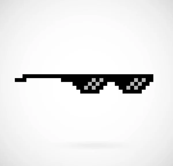 Життя бандит піксельні окуляри — стоковий вектор
