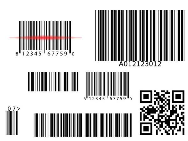 Vektör dijital kod tarama qr barkod tarama — Stok Vektör