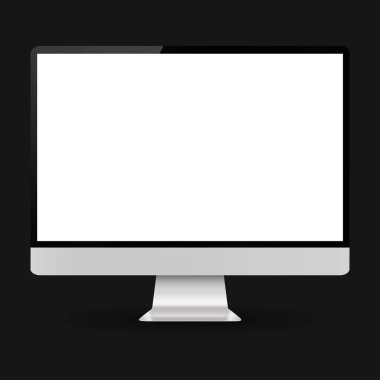 Boş bilgisayar monitör ekran vektör 