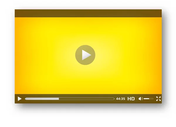 Diseño de la barra de reproducción de interfaz de reproductor de vídeo — Vector de stock