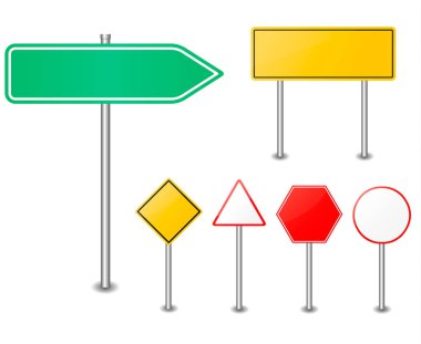 Yol levhası trafik boş işareti ayarla 