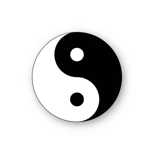 Yin yang ícone símbolo vetor harmonia —  Vetores de Stock