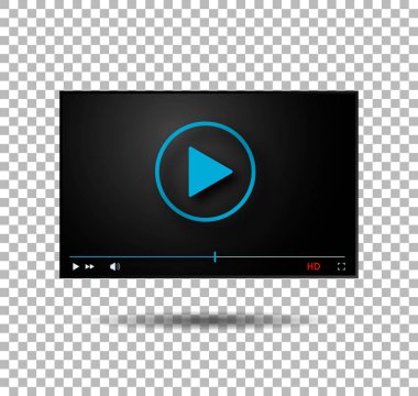 Video oynatıcı vektör oyun düğme modern oyuncu