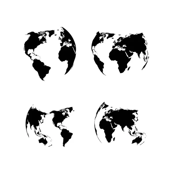Silhouette vectorielle globe — Image vectorielle