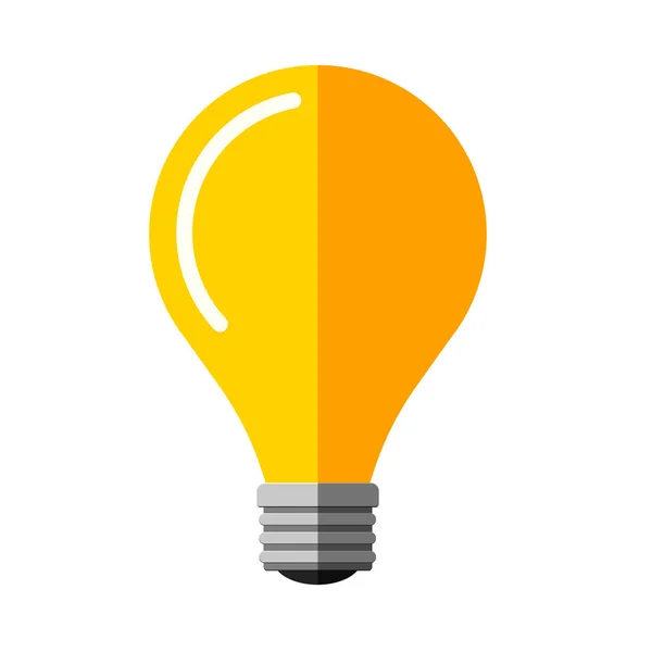 Symbole d'idée de vecteur d'ampoule plate — Image vectorielle