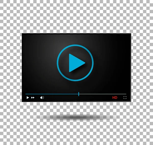Vektor pemutar video memutar tombol pemutar modern - Stok Vektor