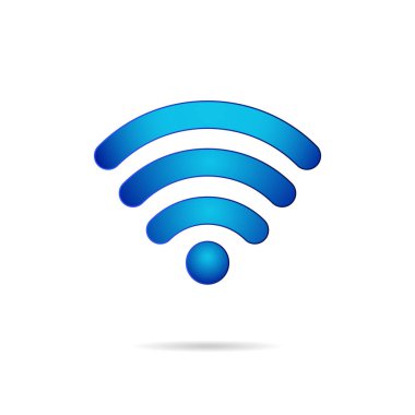 WiFi 3d sembolü kablosuz bağlantı simgesi 