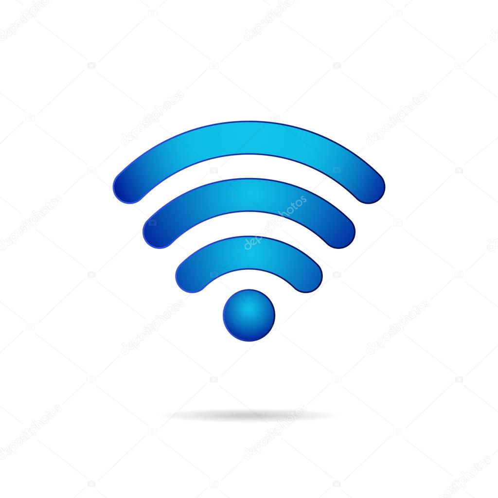wifi 3d symbol  wireless connection icon 