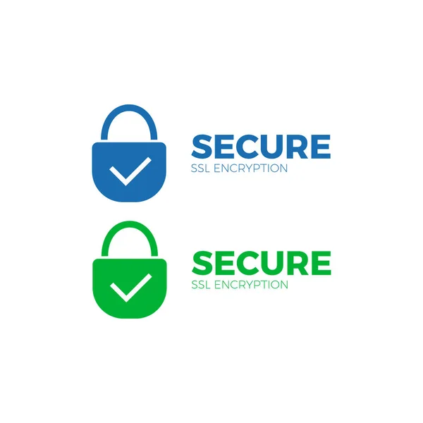 Bezpieczne płatności ikonę ssl szyfrowania transakcji — Wektor stockowy